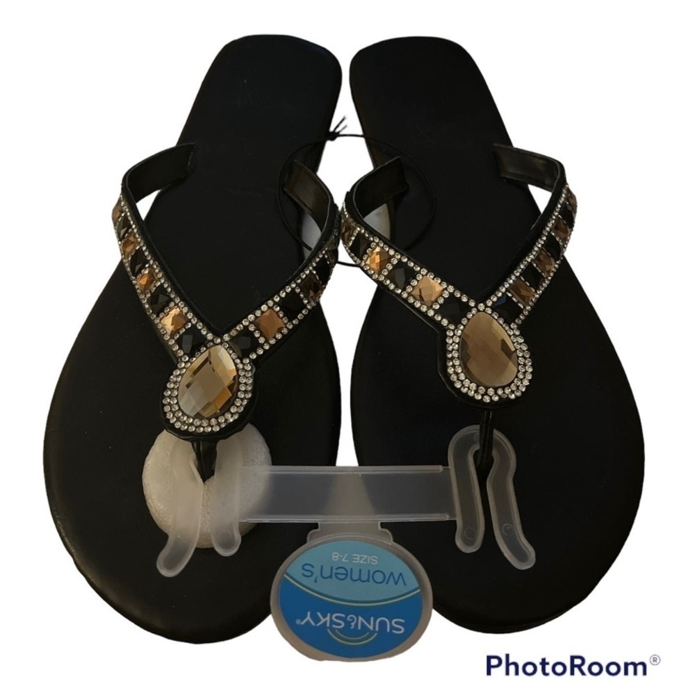Sun & Sky jewel/rhinestone sandals
